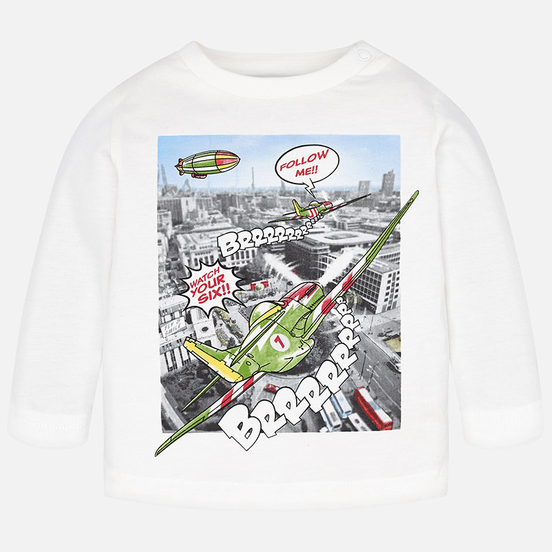 Chlapčenské tričko s dlhým rukávom - PLANE