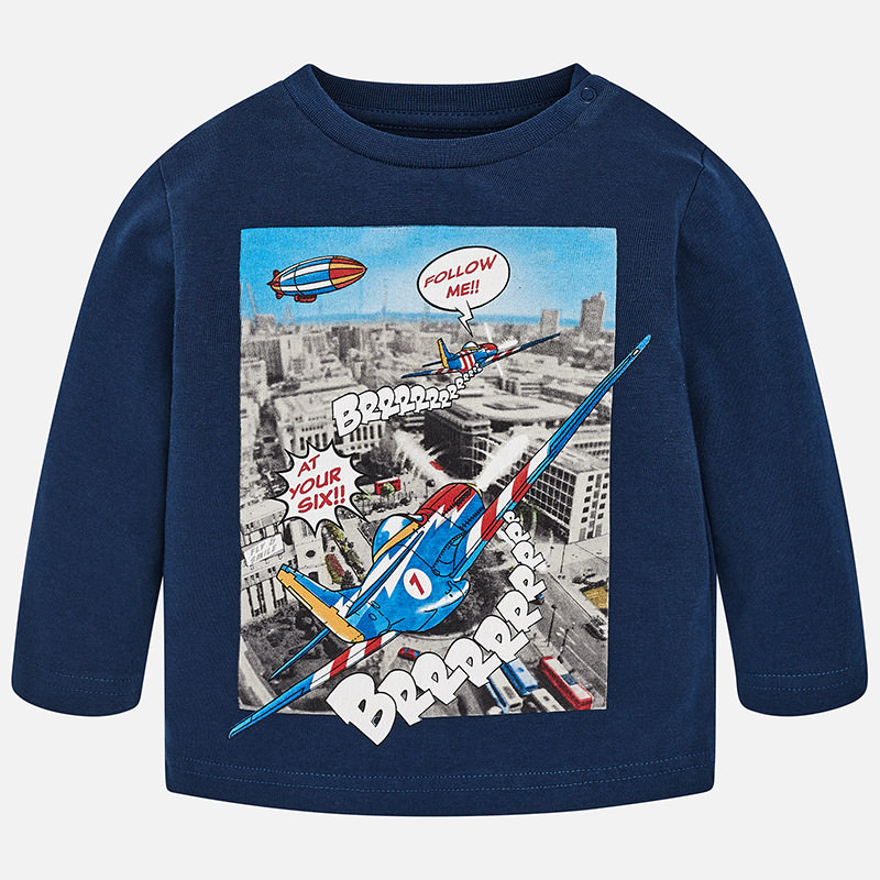 Chlapčenské tričko s dlhým rukávom - PLANE