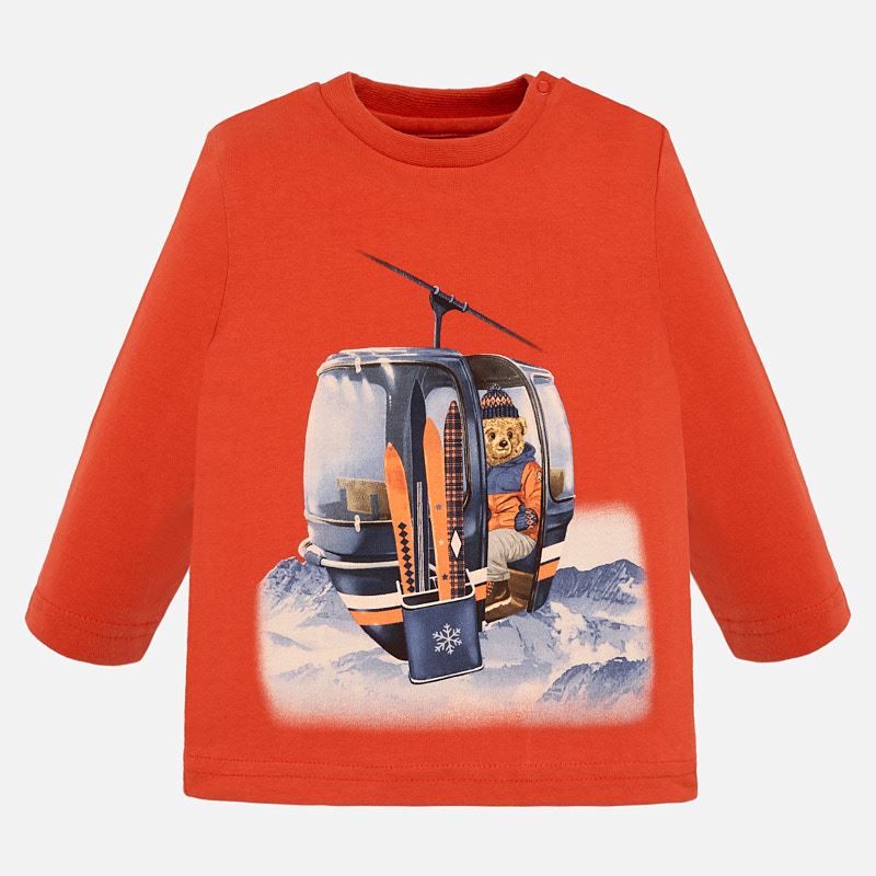 Chlapčenské tričko s dlhým rukávom - SKI