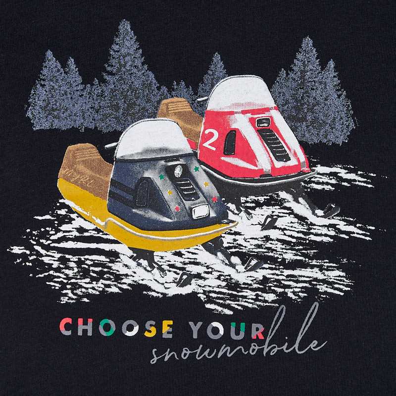 Chlapčenské tričko s dlhým rukávom - Snowmobile