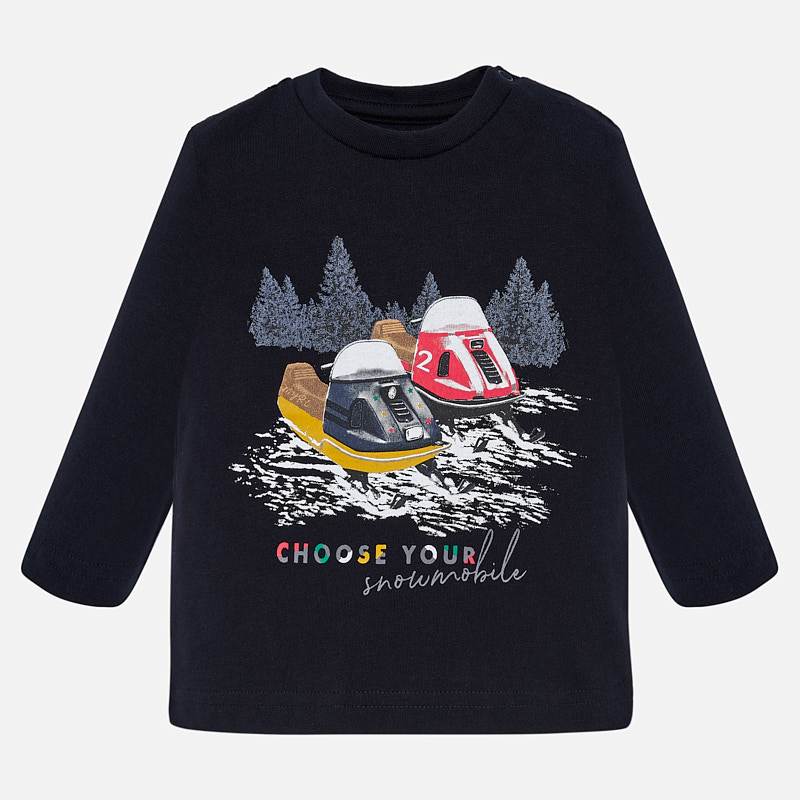 Chlapčenské tričko s dlhým rukávom - Snowmobile