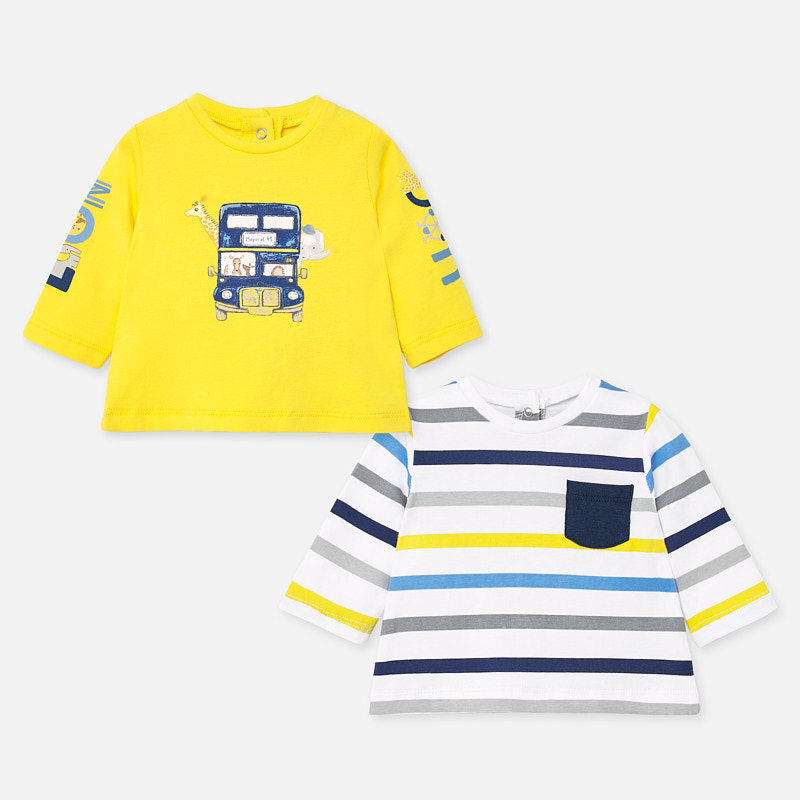 Novorodenecké tričko s dlhým rukávom - 2set