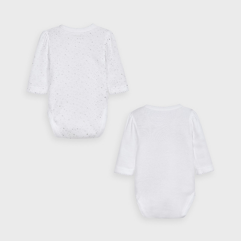 Dievčenské body s dlhým rukávom - 2set - M-MODA