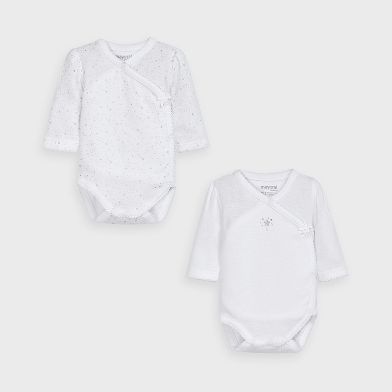 Dievčenské body s dlhým rukávom - 2set - M-MODA