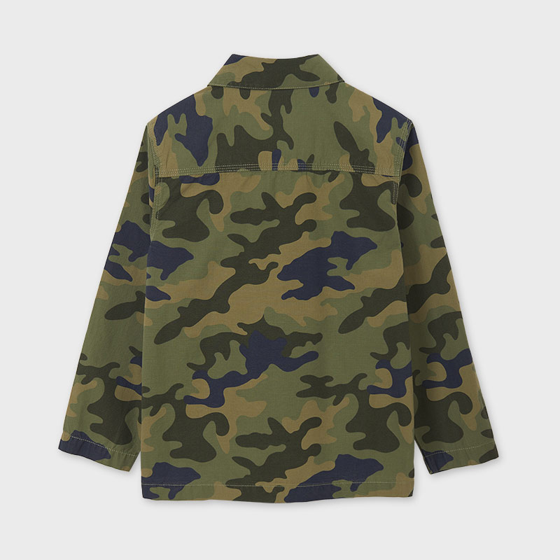 Chlapčenská košeľa s dlhým rukávom - Camo
