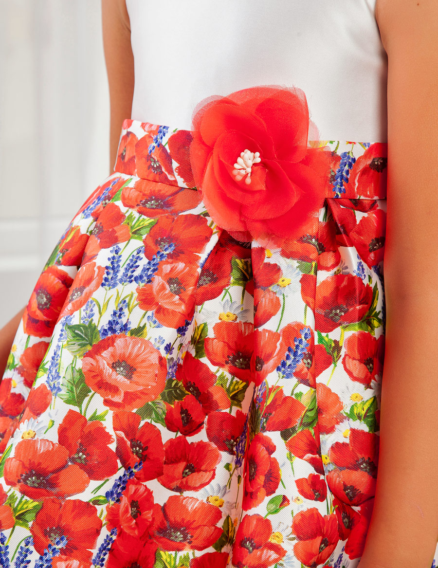 Dievčenské šaty   - Abel&Lula - Poppies mikado dress
