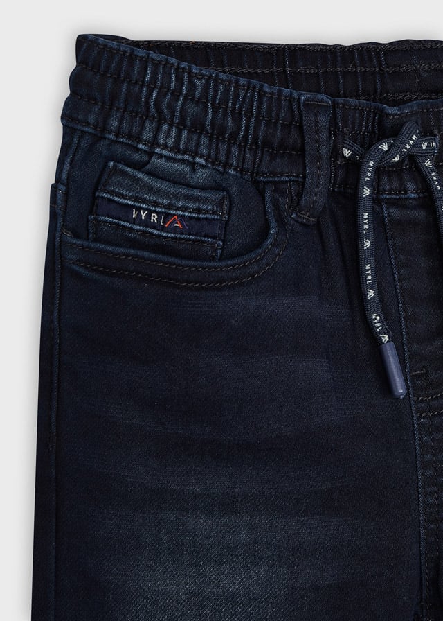 Chlapčenské nohavice riflové - Soft denim look jogger