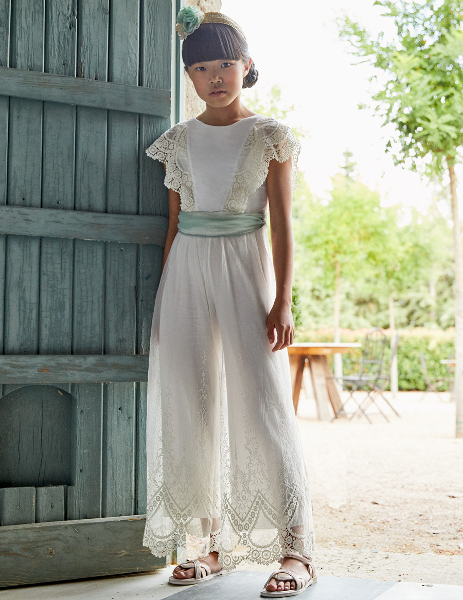 Dievčenský overal  - Abel&Lula - EMBROIDERED TULLE JUMPSUIT