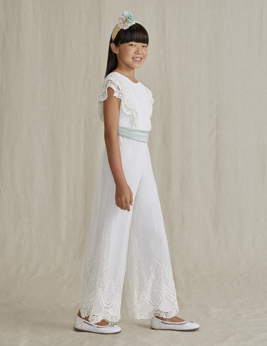 Dievčenský overal  - Abel&Lula - EMBROIDERED TULLE JUMPSUIT