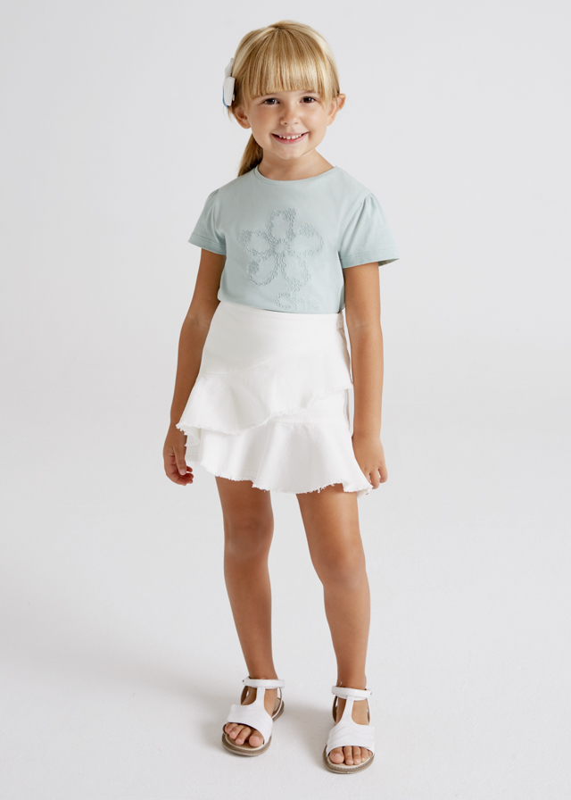 Dievčenská sukňa bavlnená - ECOFRIENDS ruffle twill skirt