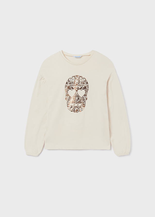 Dievčenské tričko s dlhým rukávom - M-MODA - Gold