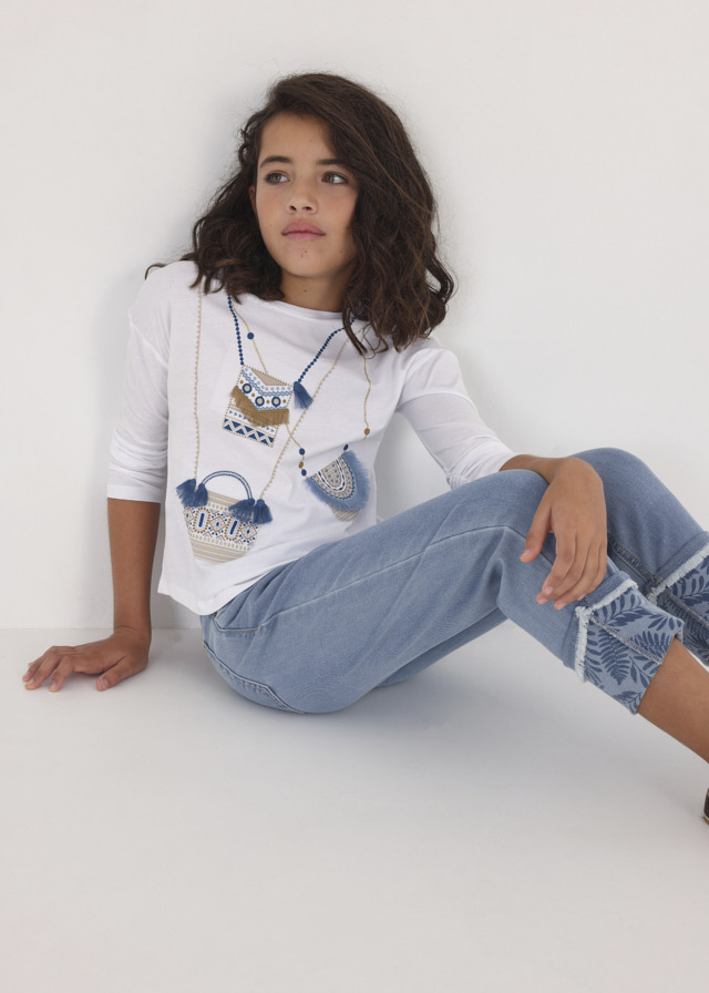 Dievčenské nohavice riflové - MYRL - denim