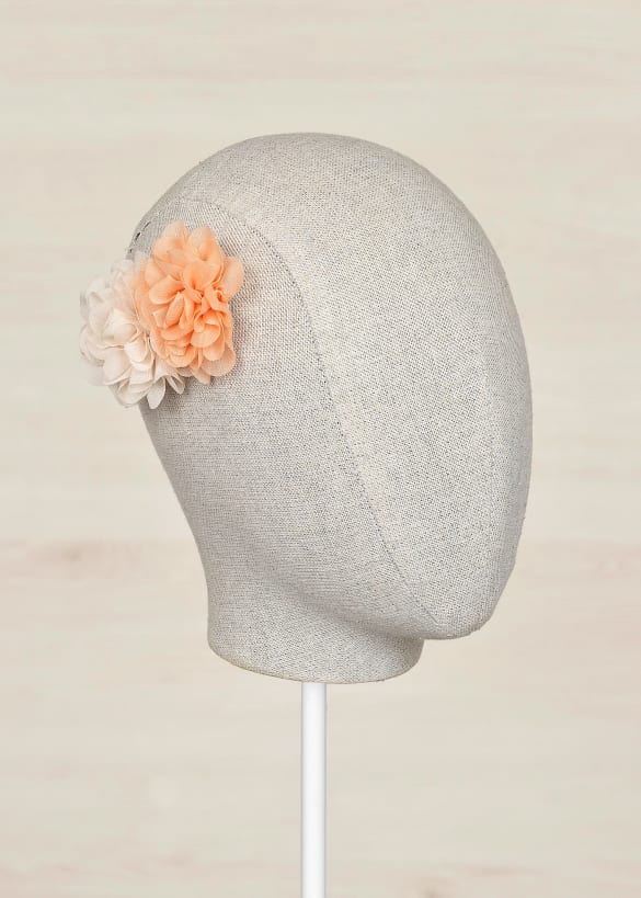 Sponky do vlasov - Abel&Lula - Off white-Peach