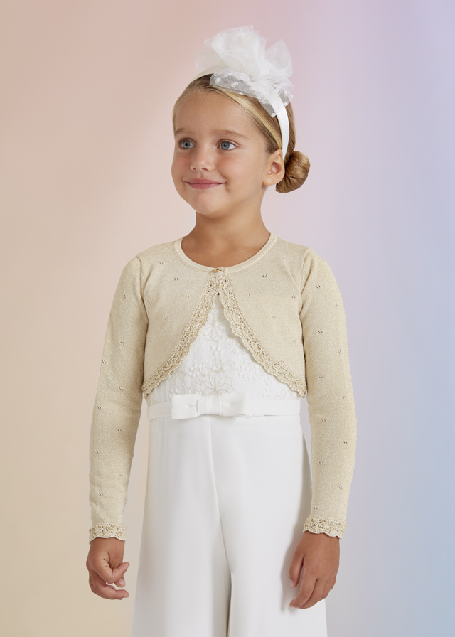 Dievčenské bolero - Abel&Lula - Knit Cardigan - Champagne
