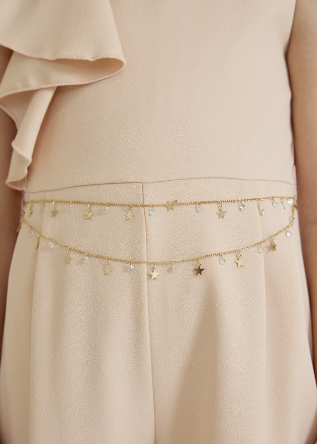 Dievčenský overal  - Abel&Lula - Crepe Playsuit With Chain Belt