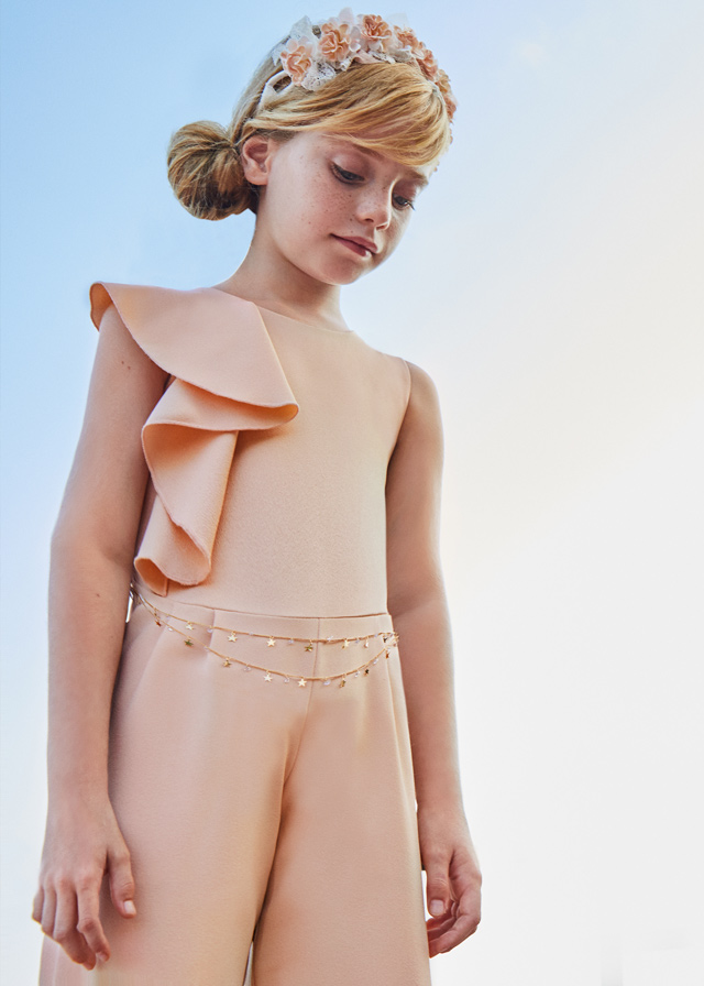 Dievčenský overal  - Abel&Lula - Crepe Playsuit With Chain Belt