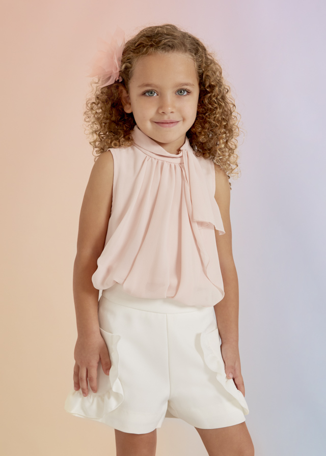 Dievčenské nohavice krátke - Abel&Lula - Crepe Ruffle Shorts