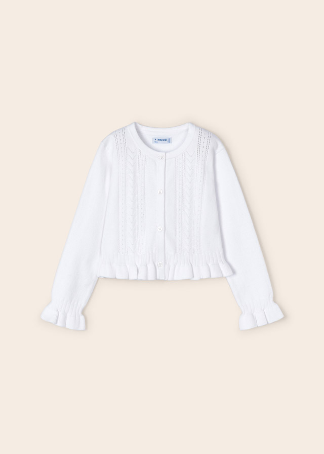 Dievčenský sveter pletený - MYRL - ECOFRIENDS knitted cardigan