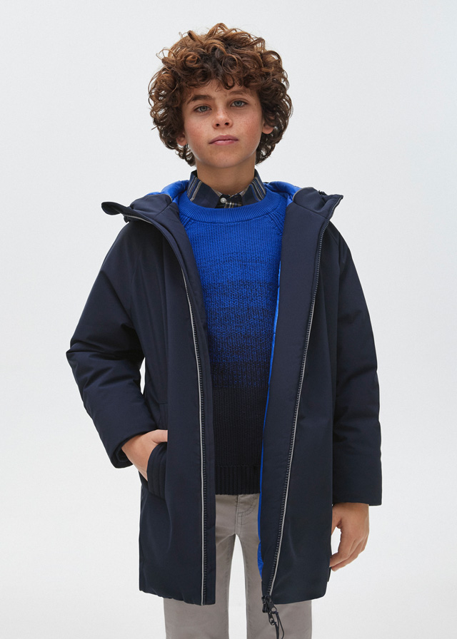 Chlapčenský kabát zimný - MYRL - long puffer jacket