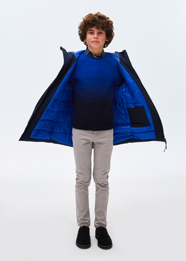Chlapčenský kabát zimný - MYRL - long puffer jacket