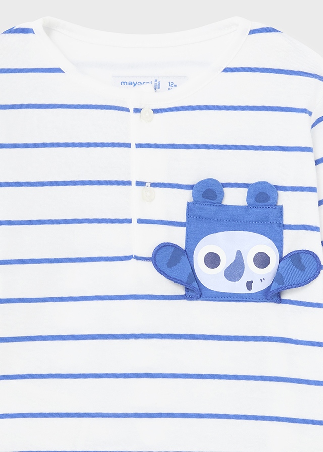 Chlapčenské tričko s dlhým rukávom - MYRL - striped