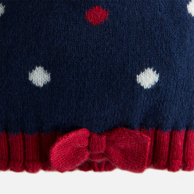 Dievčenská čiapka-šál-rukavice-3set - NAVY