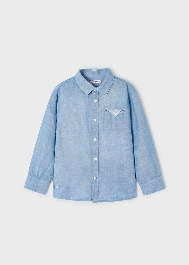 Chlapčenská košeľa s dlhým rukávom - MYRL - linen
