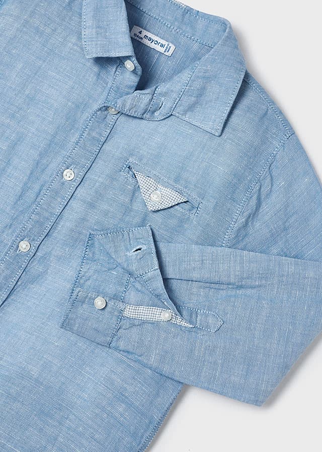 Chlapčenská košeľa s dlhým rukávom - MYRL - linen