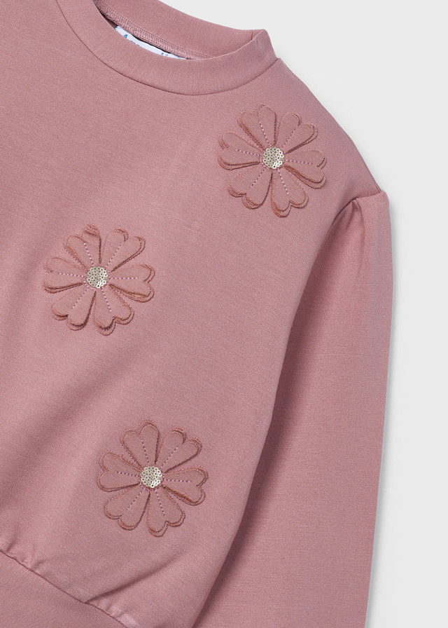 Dievčenská mikina - MYRL - Flower Applique Jumper