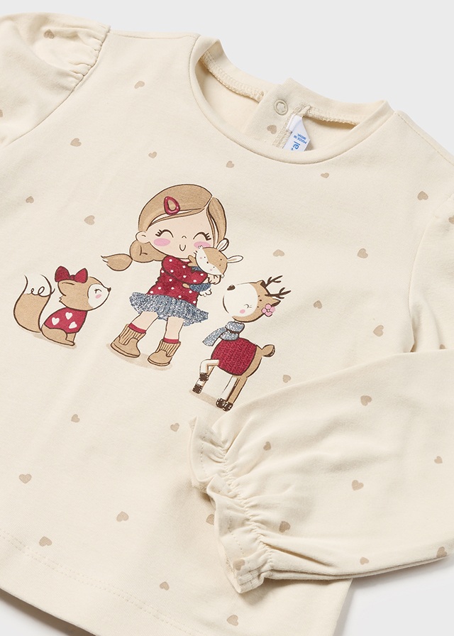 Dievčenské tričko s dlhým rukávom - MYRL - Polka Dot Print T-Shirt