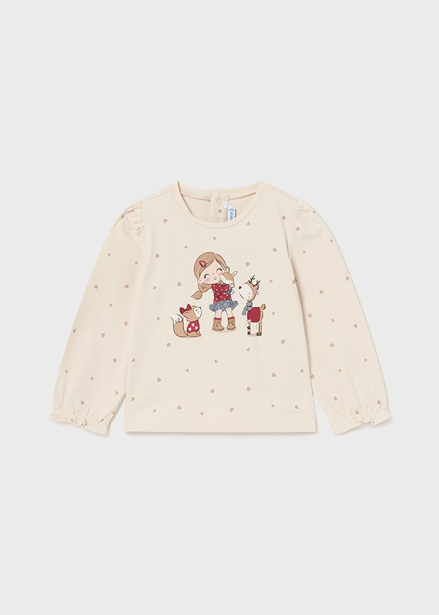 Dievčenské tričko s dlhým rukávom - MYRL - Polka Dot Print T-Shirt