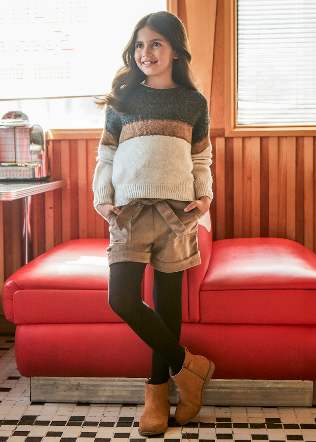 Dievčenské nohavice krátke - MYRL - Corduroy Shorts