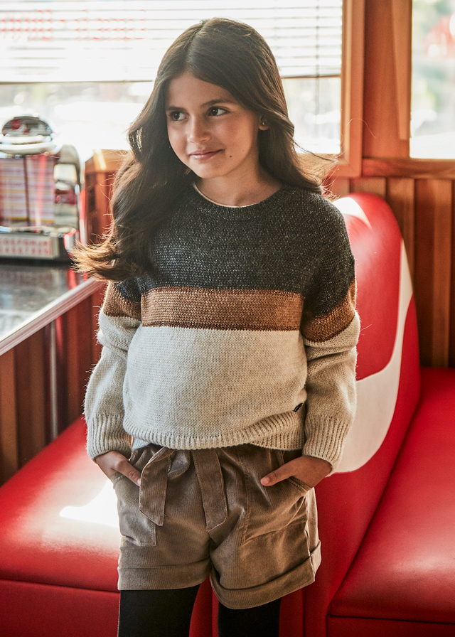 Dievčenské nohavice krátke - MYRL - Corduroy Shorts