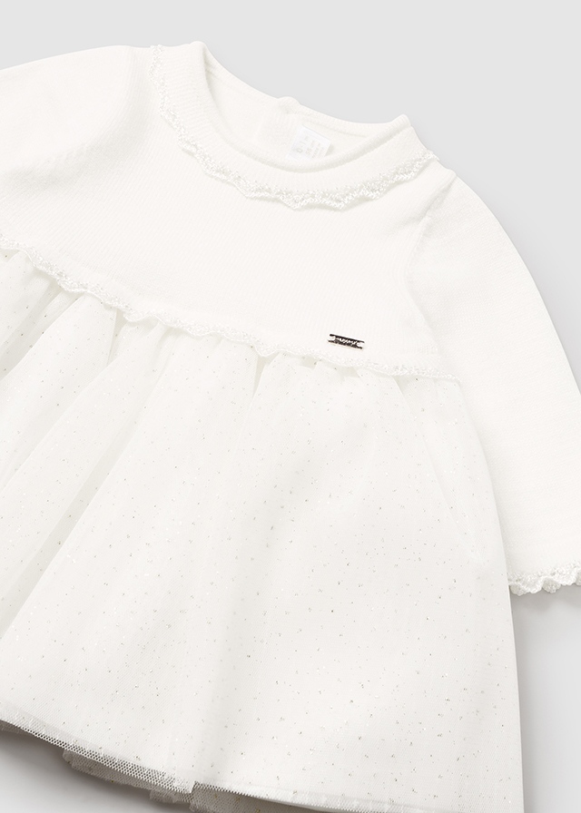 Dievčenské šaty - MYRL - Newborn - Combined Glitter Tulle Dress
