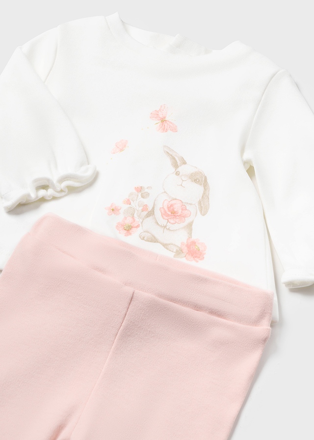 Dievčenská súprava - 3-set - M-MODA - Newborn Girl 3 Piece Bunny Set