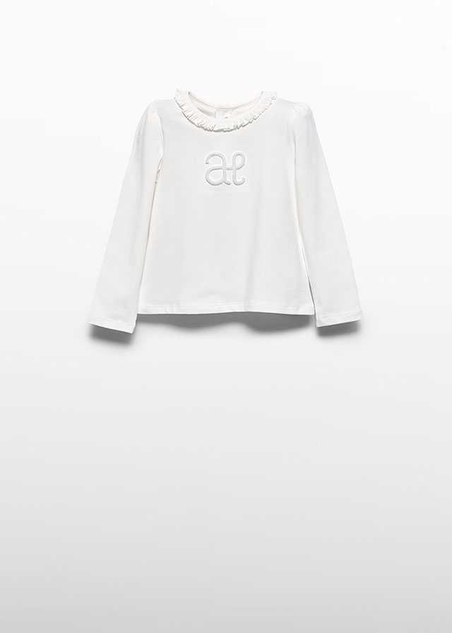 Dievčenské tričko s dlhým rukávom - Abel&Lula - Embroidered Logo T-Shirt
