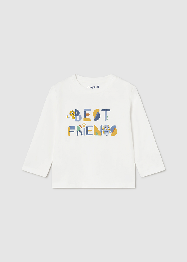 Chlapčenské tričko s dlhým rukávom - MYRL -  Robot Letter T-Shirt