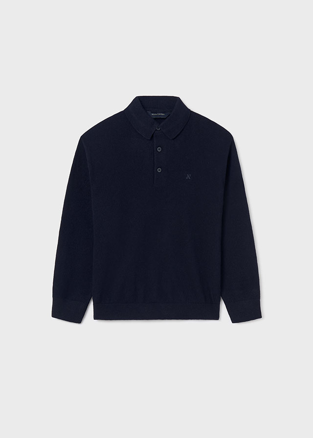 Chlapčenská polokošeľa s dlhým rukávom - MYRL - Tricot Polo Shirt