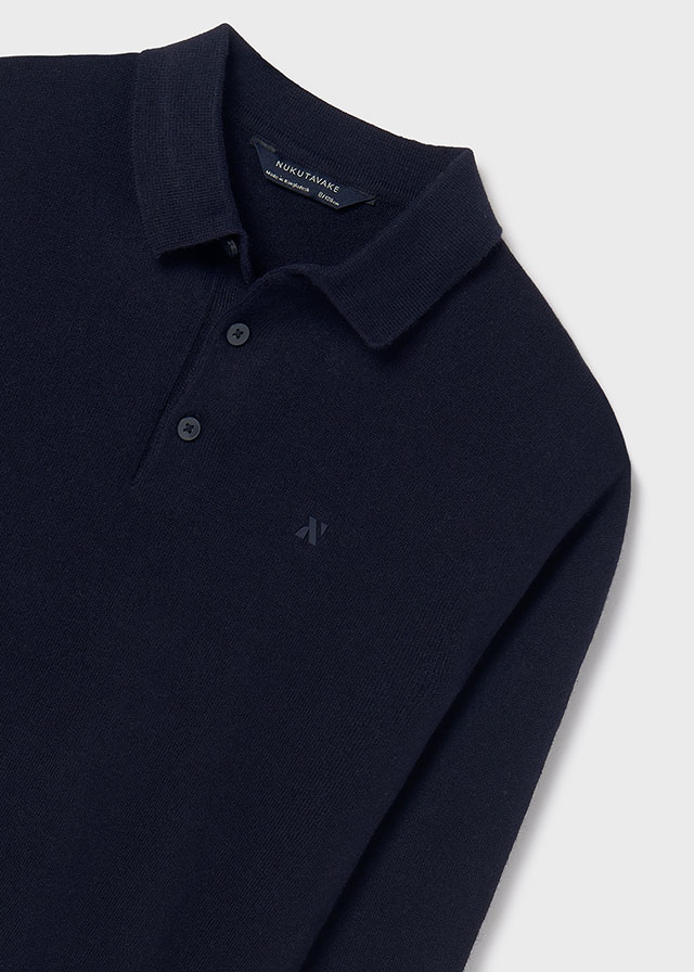 Chlapčenská polokošeľa s dlhým rukávom - MYRL - Tricot Polo Shirt