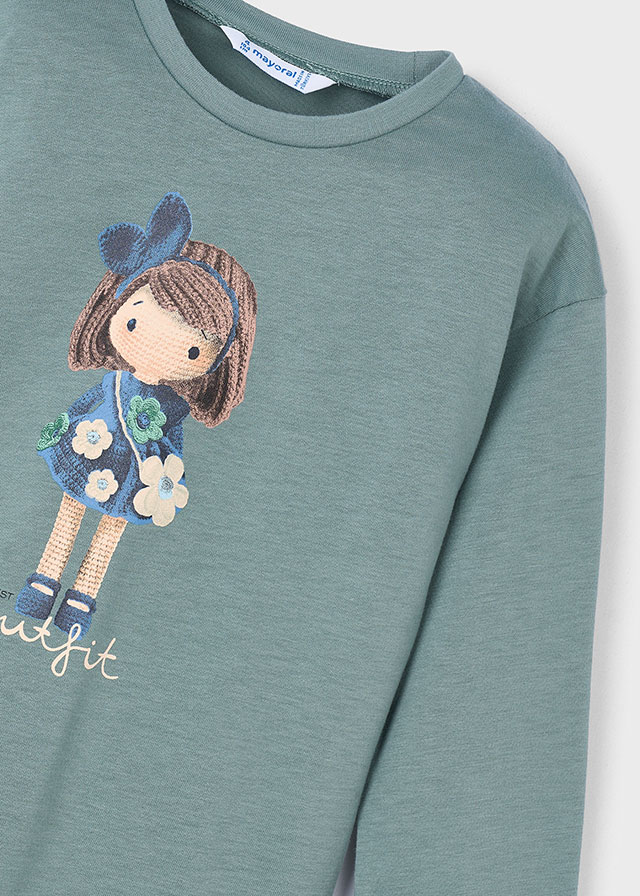Dievčenské tričko s dlhým rukávom  - MYRL - doll t-shirt