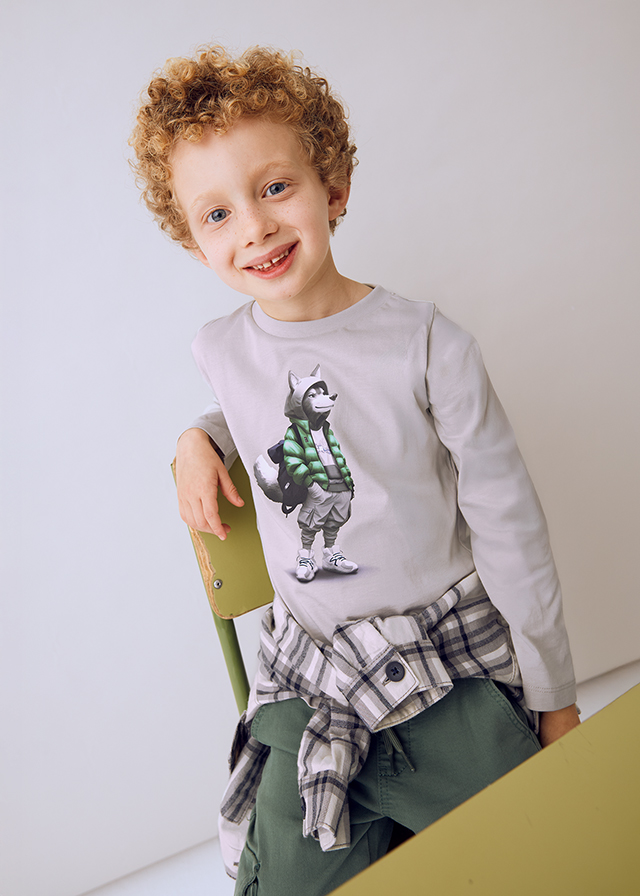 Chlapčenské tričko s dlhým rukávom - MYRL - interactive t-shirt