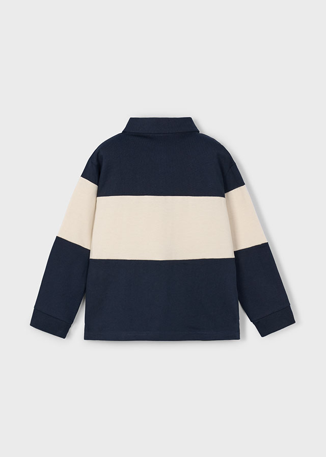 Chlapčenská polokošeľa s dlhým rukávom - MYRL - Striped Polo Shirt