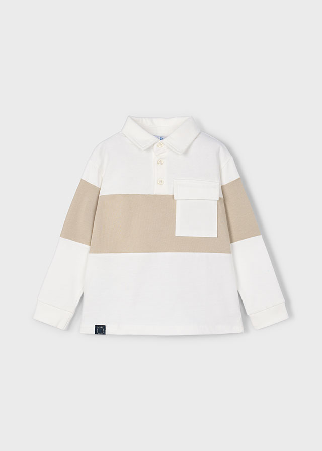Chlapčenská polokošeľa s dlhým rukávom - MYRL - Striped Polo Shirt